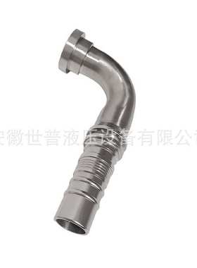 液压软管接头87693法兰6000PSI重型90度弯头扣压式F型油管配件