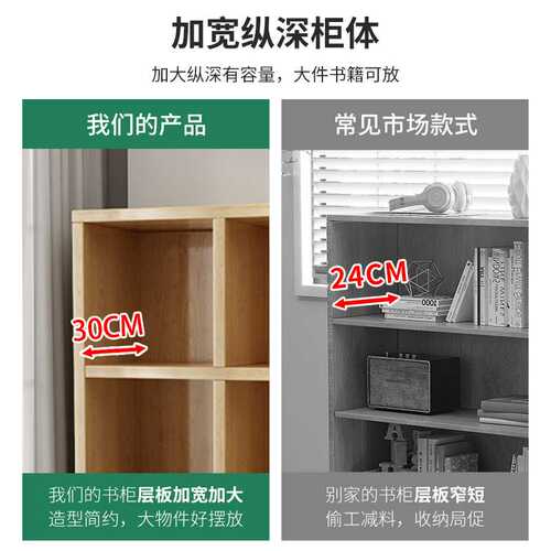 书架简易书架置物架落地分层架子家用卧室收纳架展示架小型储物柜