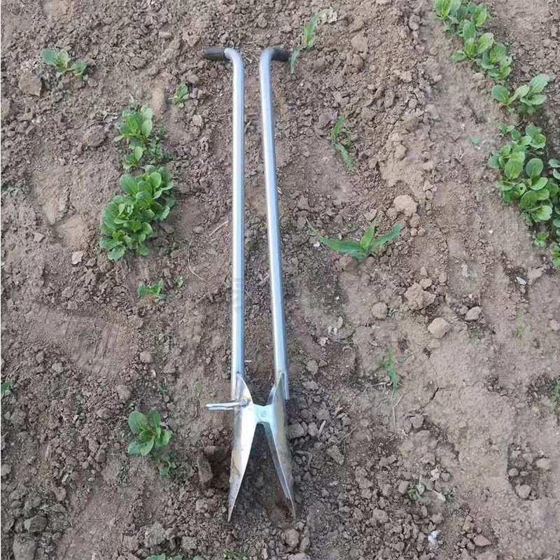 手动种植移苗器 打孔移栽器移植栽苗器木柄喷塑移苗器 栽苗器