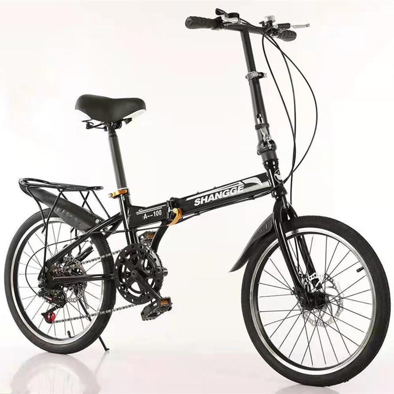 20寸学生折叠变速自行车女男成人学生超轻便携折叠休闲单车