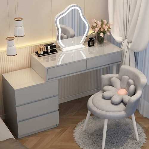 卧室梳妆台小户型简约收纳床头柜化妆台一体书桌出租屋化妆桌2024