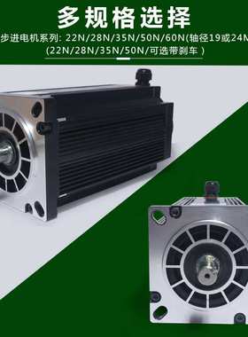 130铝壳步进电机BYG350A/B/C/D扭矩24/28/35/50N轴19/24M防水防尘