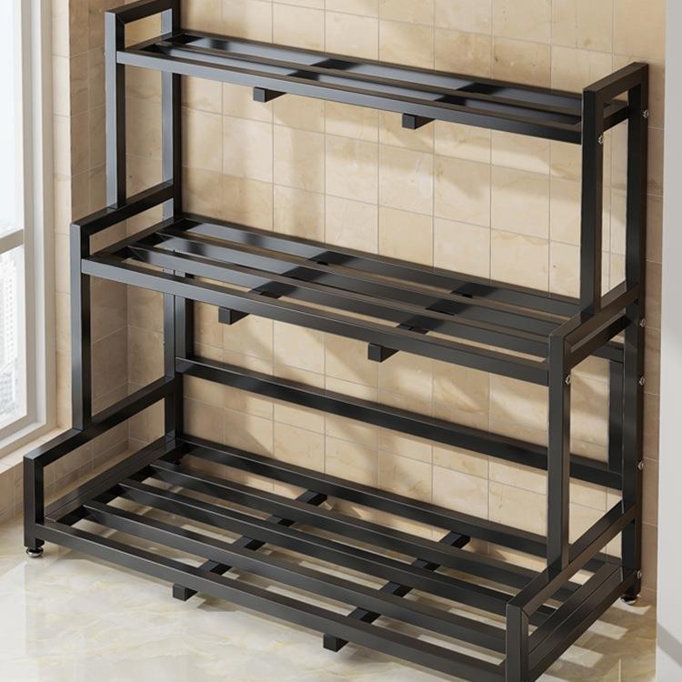 铁艺不锈钢花架置物架阳台户外庭院落地式阶梯多层多肉花盆托架y*