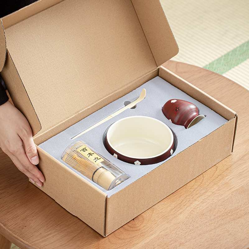 跨境新款手绘茶筅抹茶刷百本立茶筅立组合宋代点茶抹茶打茶器工具