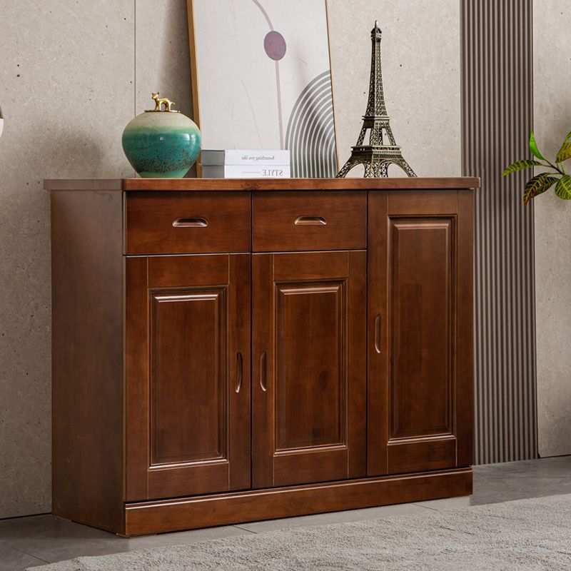 实木餐边柜现代酒柜厨房碗柜靠墙矮柜客厅办公室茶水柜收纳储物柜