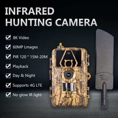 8K Video Camera 60Mp Wild Wildlife Trap App Control Trail Hu