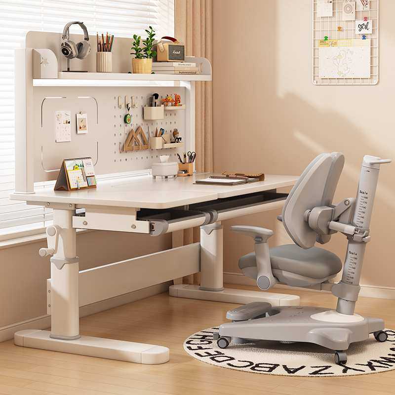 实木桌椅学生可升降调节写字矫正坐姿靠背座椅护腰书桌课桌护眼