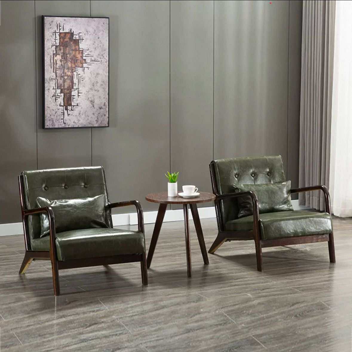 北欧休闲单人椅实木网红客厅椅子卡座沙发家用卧室单个沙发椅轻奢