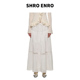 白鹿 早春新款 张淼怡同款 SHRO ENRO 法式 花边镂空A字长半裙女