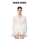 ENRO2025秋季 套装 新款 宽松飘逸镂空蕾丝小衫 SHRO 时尚 法式 短裤 女