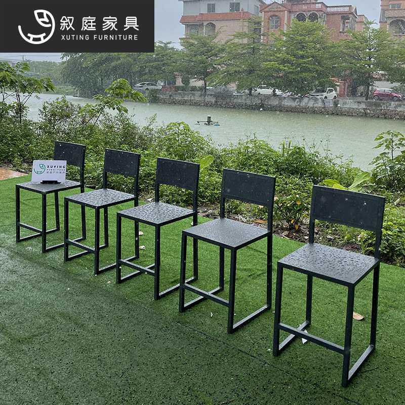 户外桌椅庭院花园铁艺休闲椅室外露台网红露天奶茶店阳台茶几组合
