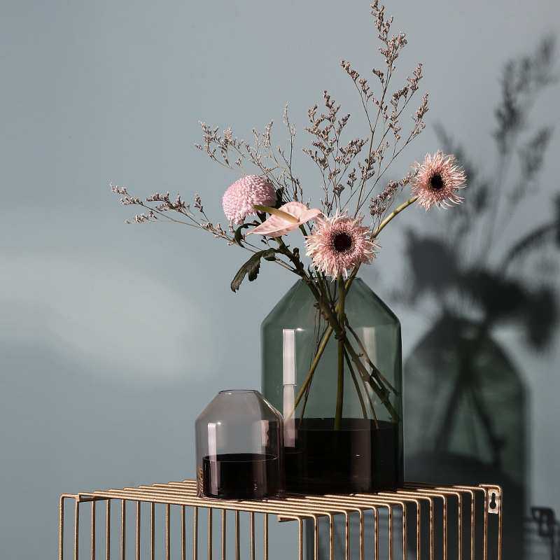 博西家居 几何两体玻璃花瓶摆件餐桌插花瓶软装饰品创意软装饰品,机械设备,其他机械设备,淘宝优惠券,粉丝福利购,淘宝优惠卷