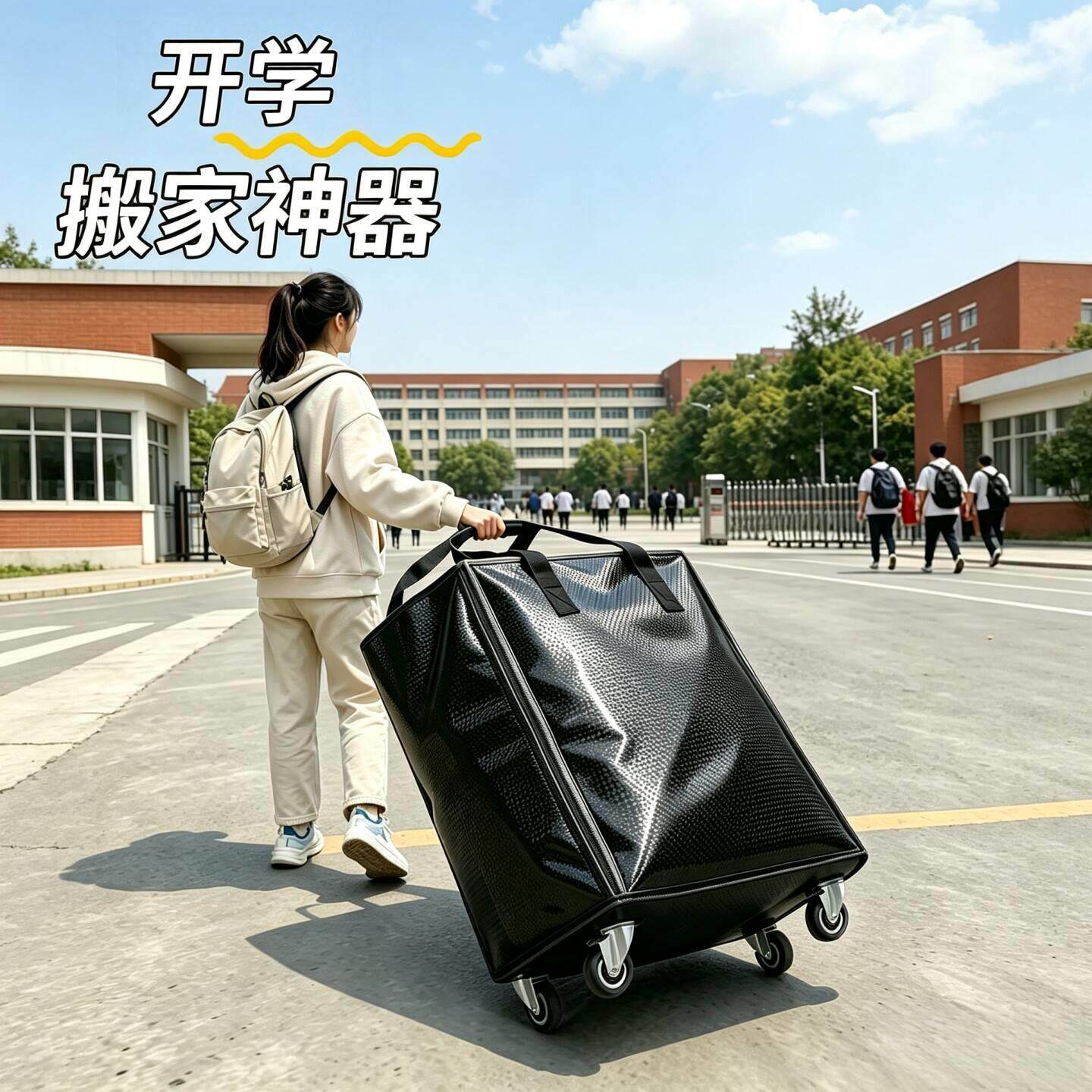 搬家打包袋带轮子大学生高中住宿大容量收纳棉被衣物行李结实耐用
