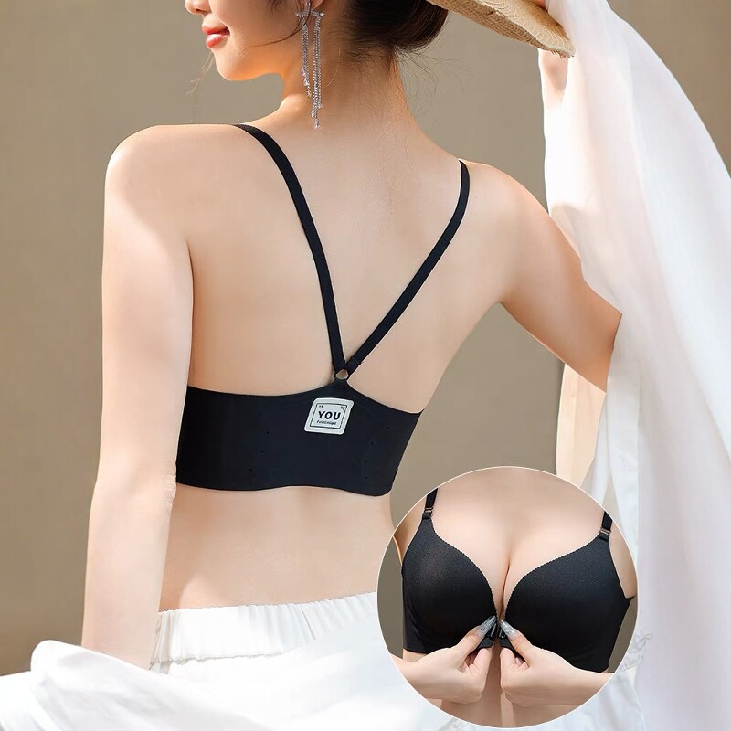 前扣美背内衣文胸前开扣小胸聚拢性感收副乳上托无痕2025新款爆款