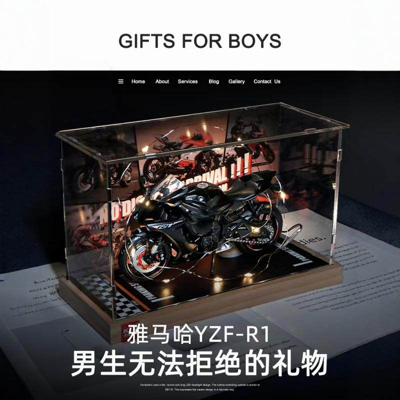 1:12雅马哈R1摩托车模型仿真合金机车送男友男生毕业生日礼物摆件