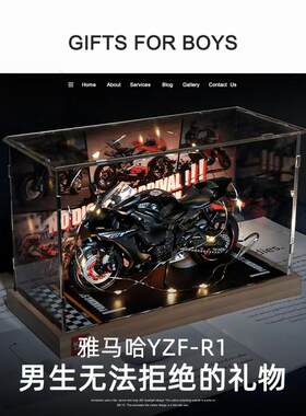 1:12雅马哈R1摩托车模型仿真合金机车送男友男生毕业生日礼物摆件