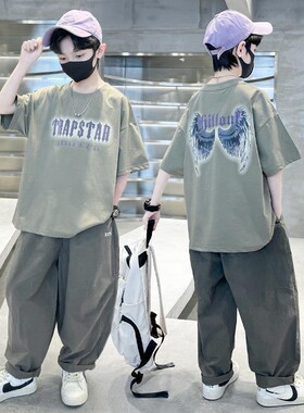 男童夏装短袖套装2026新款中大儿