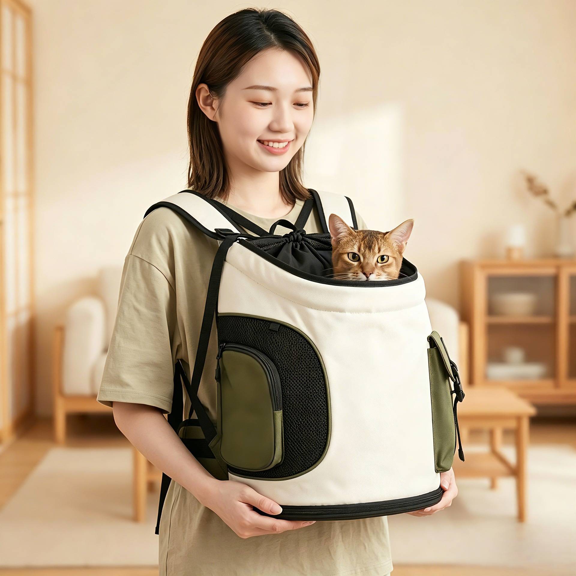 宠物双肩猫背包骑行旅游便携透气