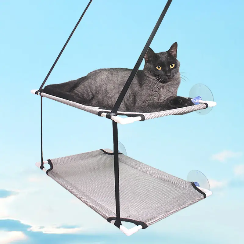 新款宠物猫吊床吸盘式猫爬架玻璃