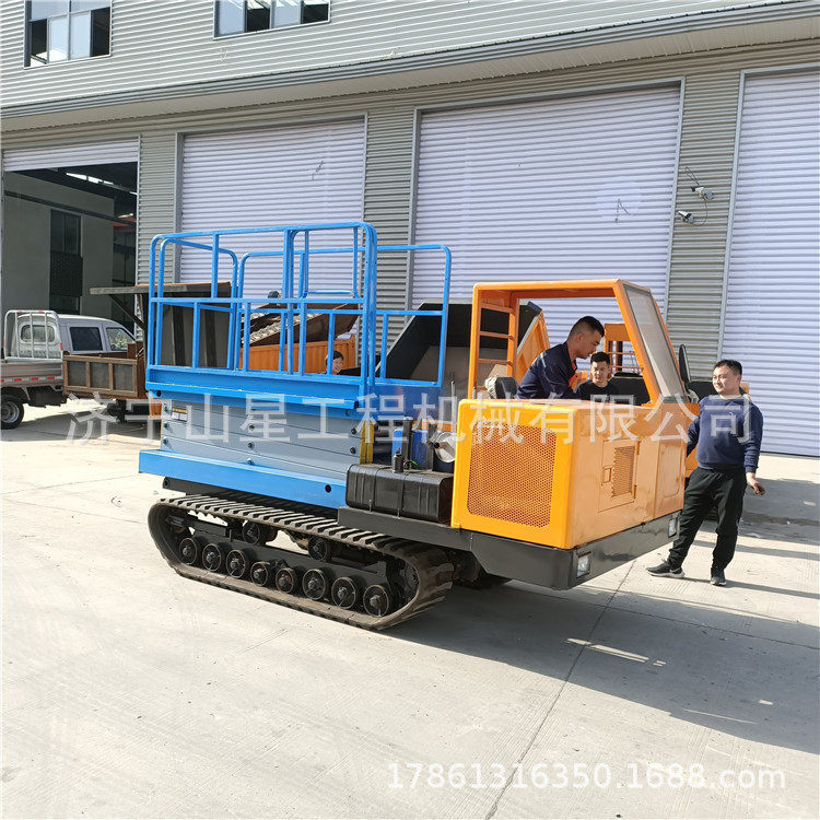 直供钢制 橡胶底盘升降平台车 可遥控 手动操作 可承重5吨