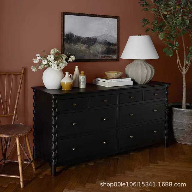 美式实木法式复古黑色斗柜卧室客厅酒店民宿储物柜装饰柜抽屉柜子,金属材料及制品,其他金属制品,淘宝优惠券,粉丝福利购,淘宝优惠卷