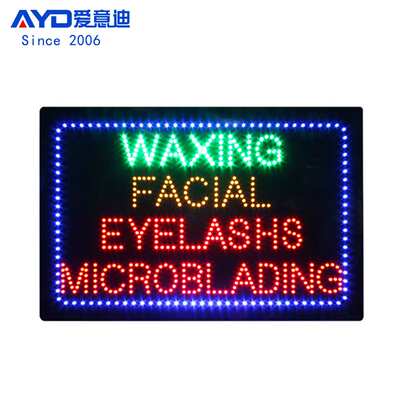 欧美出口LED广告牌 WAXING FACIAL EYELASH MICROBLADING SIGN