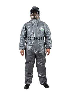 雷克兰CT3S428凯麦斯带帽连体衣灰色身体防护耐酸碱防护服防化服