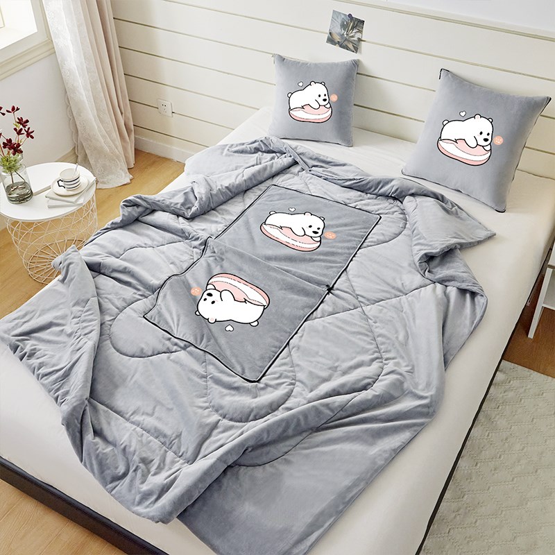 抱枕被子两用办公室折叠午睡枕头毯子二合一沙发汽车靠Y枕车载加