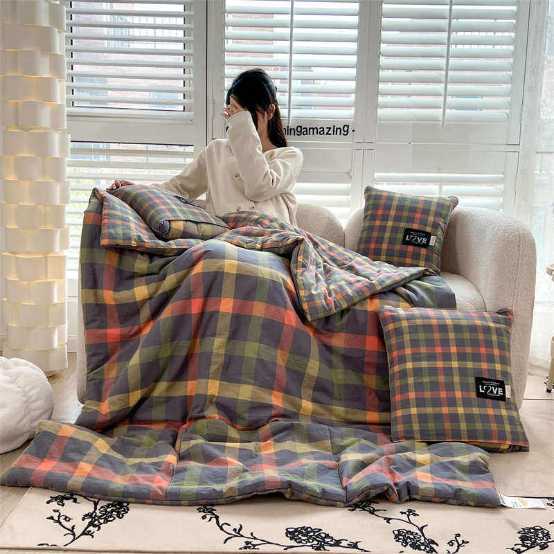 全棉抱枕两用被子车用午睡枕头被毯子二合一车载汽车靠枕折叠毯子,居家布艺,抱枕被,淘宝优惠券,粉丝福利购,淘宝优惠卷