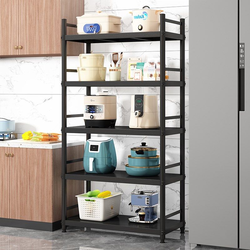 厨房围栏置物架碳钢烤漆家v用夹缝收纳架落地多层微波炉电饭煲架,厨房/烹饪用具,微波炉置物架,淘宝优惠券,粉丝福利购,淘宝优惠卷