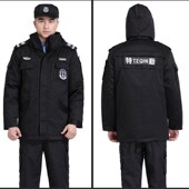 保安棉大衣特勤特训棉服执勤棉袄冬季 F加长军棉大衣加厚防寒服冬