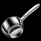 316不锈钢水瓢厨房加厚大汤勺长D柄水勺水漂大号水勺子家用水舀子