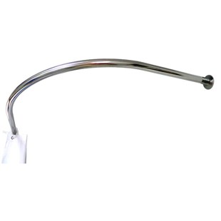 浴室打孔加厚304不锈钢弧形浴帘杆淋浴间扇形L形U窗帘杆门帘挂杆