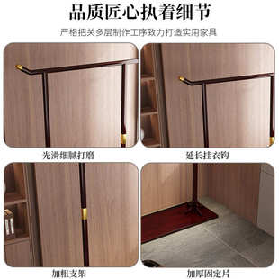 落地式衣帽架挂包架办公室房间室内实木挂衣架子新款衣物收纳神器