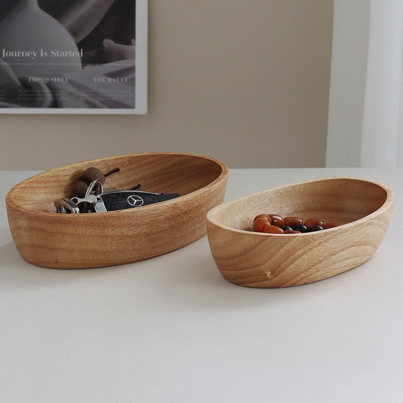 实木桌面收纳盒i核桃文玩手串首饰发圈钥匙杂物收纳托盘木质原木