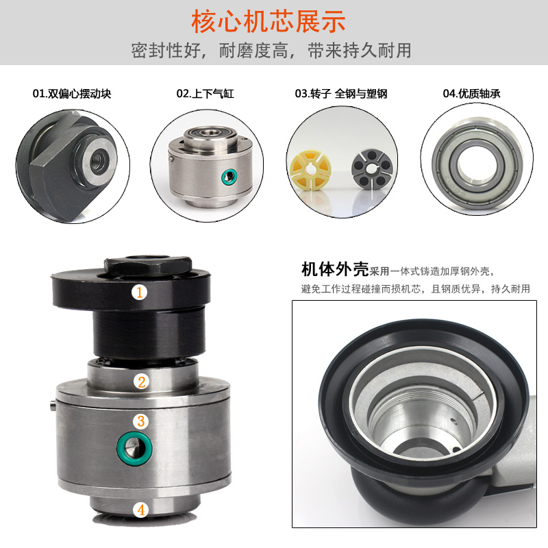 ULEMA气动砂纸机打磨q机3456寸汽车打蜡机磨光机风磨抛光机干磨机