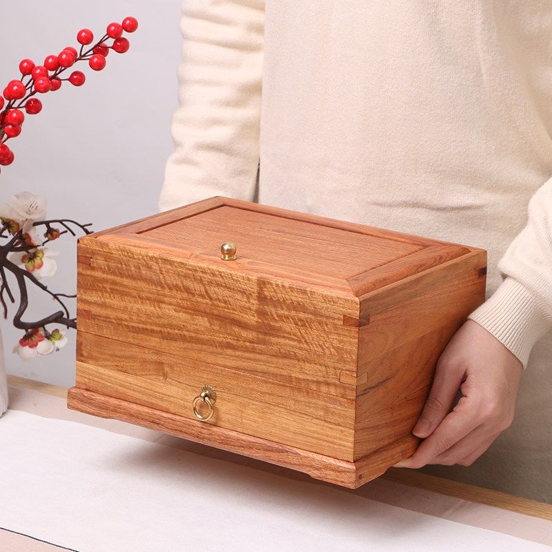 缅甸花梨木首饰盒 实木两层带y内衬中式梳妆盒项链戒指珠宝盒包邮,收纳整理,首饰盒,淘宝优惠券,粉丝福利购,淘宝优惠卷