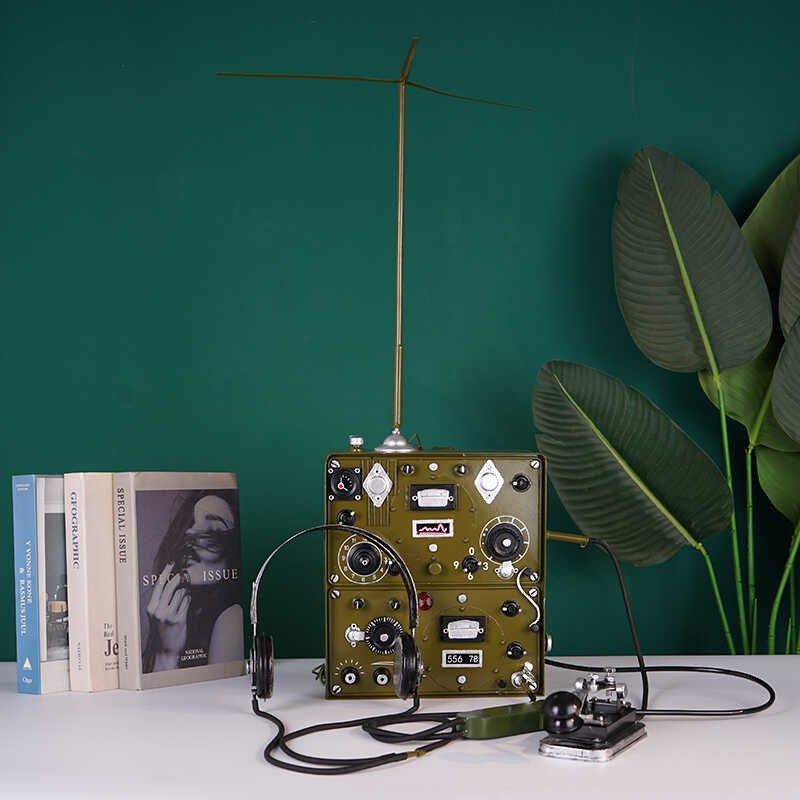 铁艺复古a怀旧老式仿真发报机模型摆件小八一电台抗战时期演出道,家居饰品,桌面摆件,淘宝优惠券,粉丝福利购,淘宝优惠卷