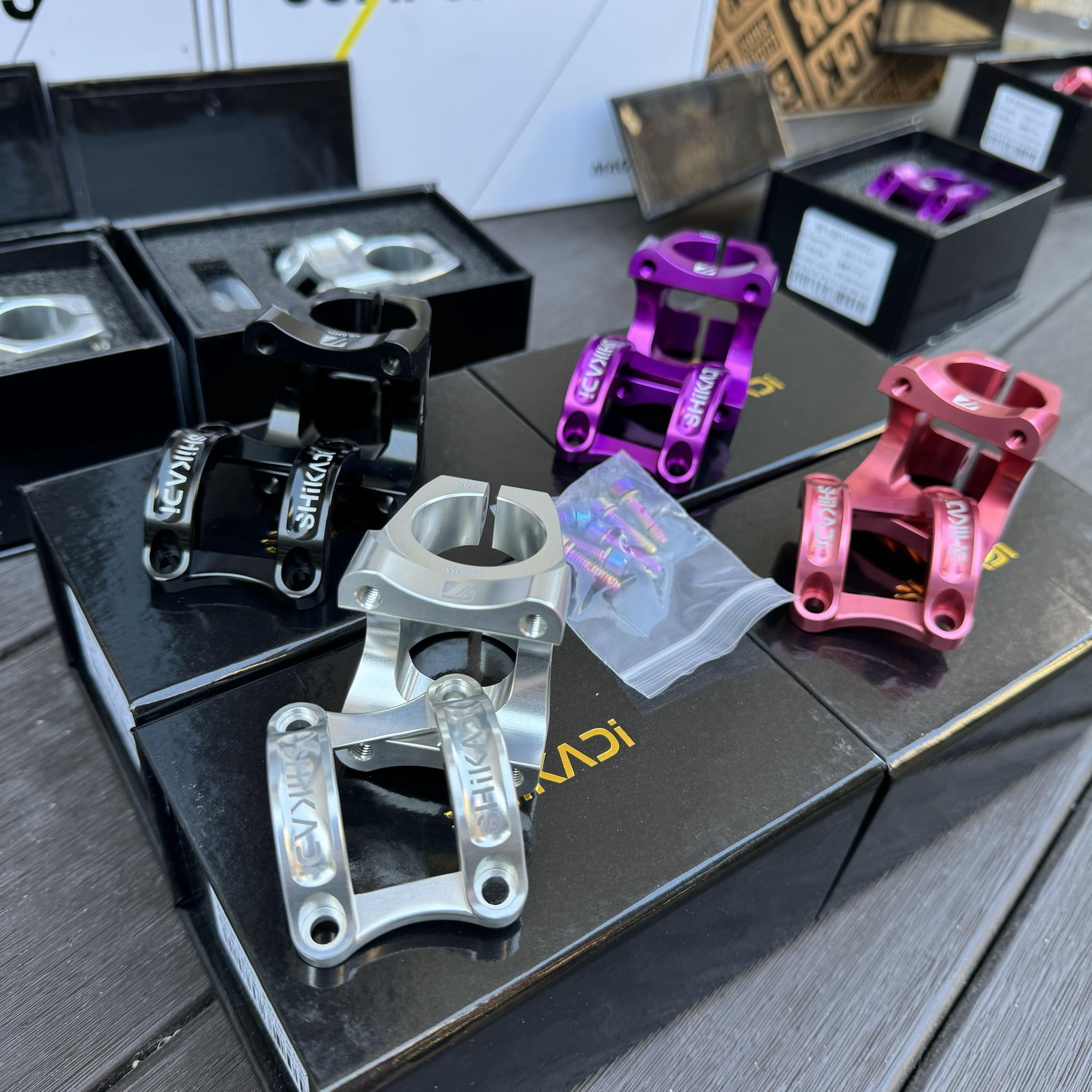 狮卡迪把立 山地车铝合金短 AM高强度越野31.8/35口径把立 钛螺丝