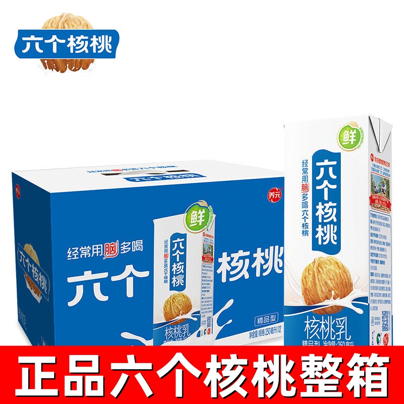 六个核桃整箱批发核桃乳含乳饮料