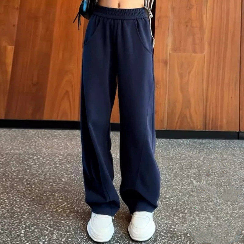 香蕉阔腿裤女夏季薄款镰刀2026新款直筒小个子弯刀休闲运动卫裤子