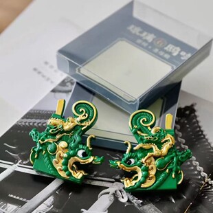 山西文创晋祠圣母殿鸱吻一对冰箱贴磁性贴山西古建旅游纪念品