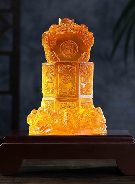 八鲤升财斗琉璃摆件2025蛇年客厅办公玄关桌面Q家居吉祥物礼品摆