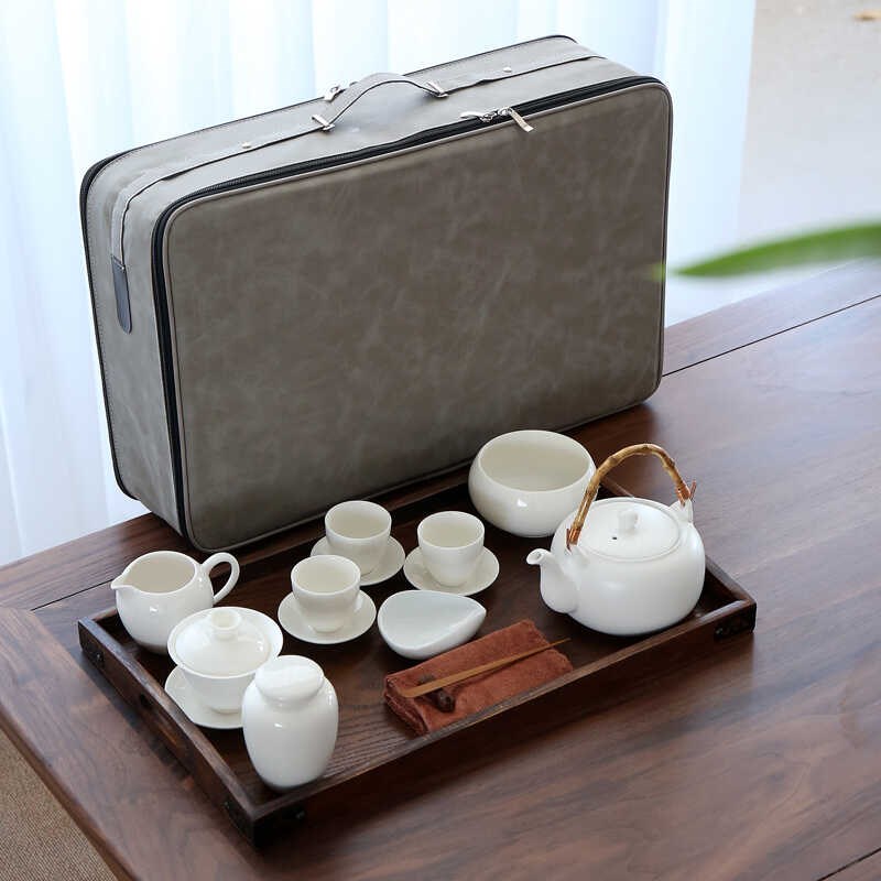 红茶瓷盖碗泡法规定茶艺演示器具新国标茶艺教学培U训用具整套茶