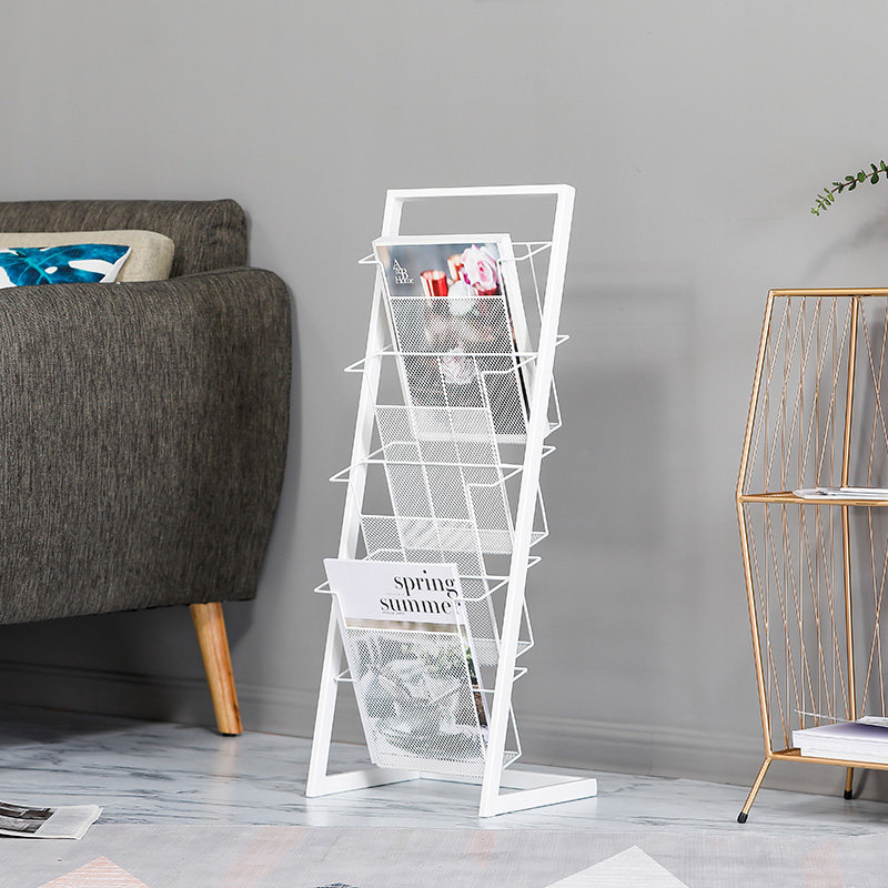 铁艺宣传册d展示架海报落地收纳层架资料架杂志架书刊广告立式展