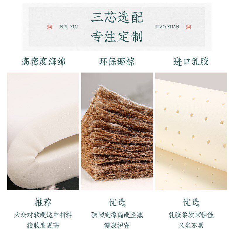 圆形坐垫中式红木椅子垫实u木小圆垫鼓凳藤椅餐椅垫防滑圆凳垫定