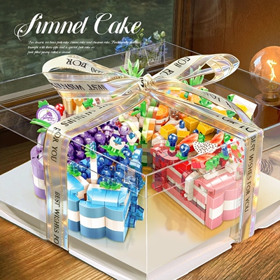 手工甜品缤纷蛋糕积木高颜值摆件