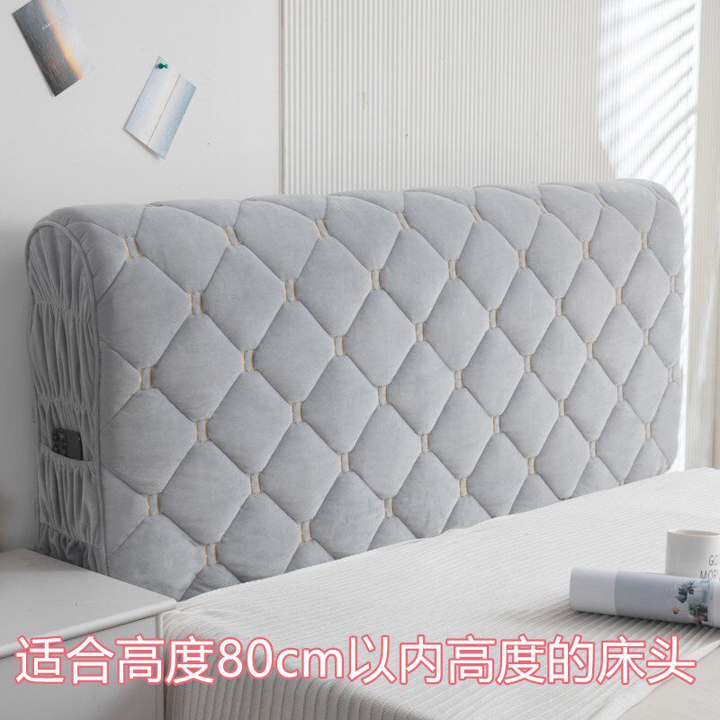 床头套罩2d024新款全包夹棉加厚皮木床靠背软包靠背防尘订做加高