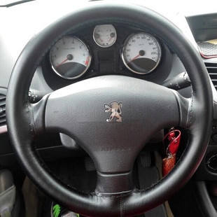 11年老p款 标致206 207 标志408真皮手缝方向盘套把 307