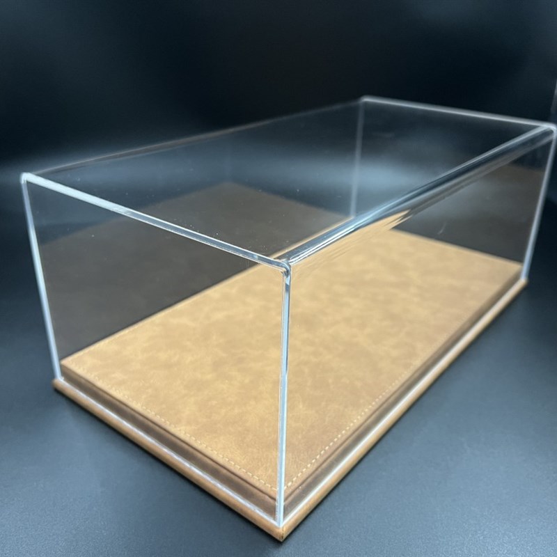 1:18汽车模型压克力皮革展示盒D防尘罩底座模型展示盒碳纤维收藏